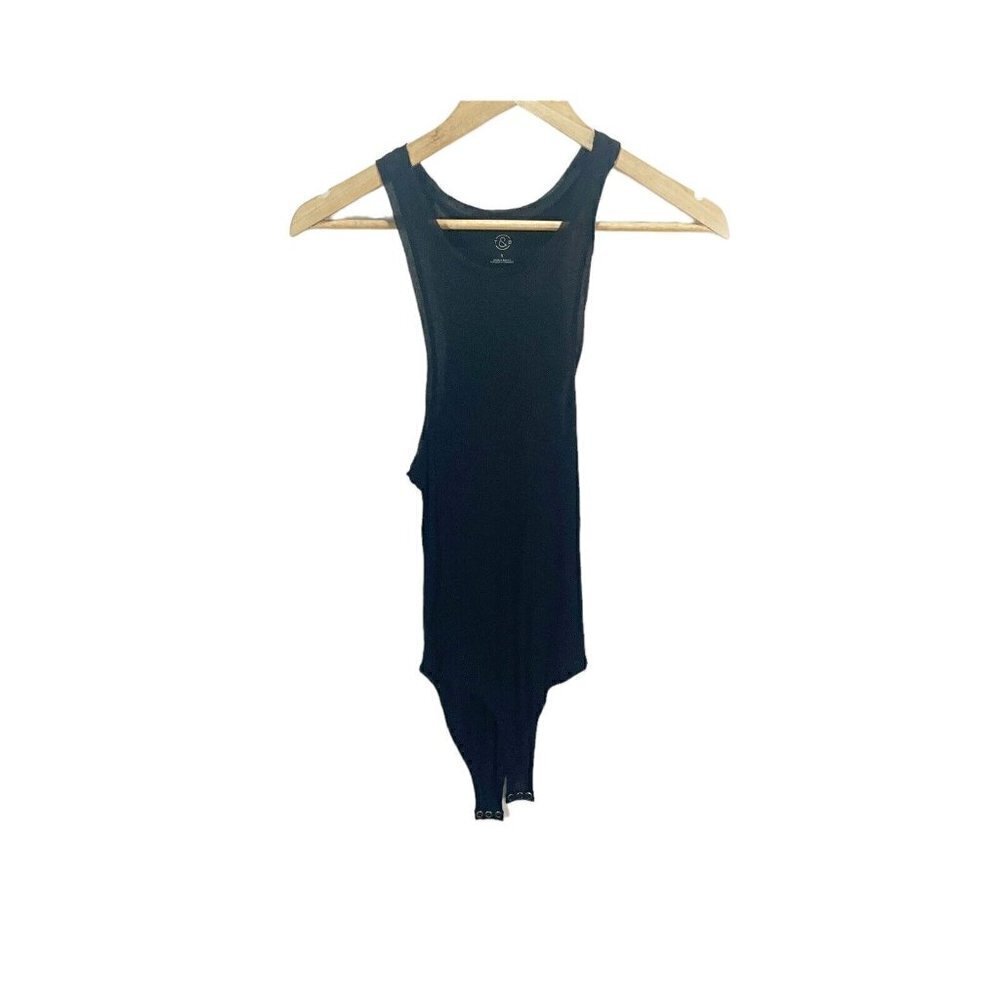 T&B Women's Basic High‎ Neck Sleeveless Bodysuit Fitted Black S Tank Stretch